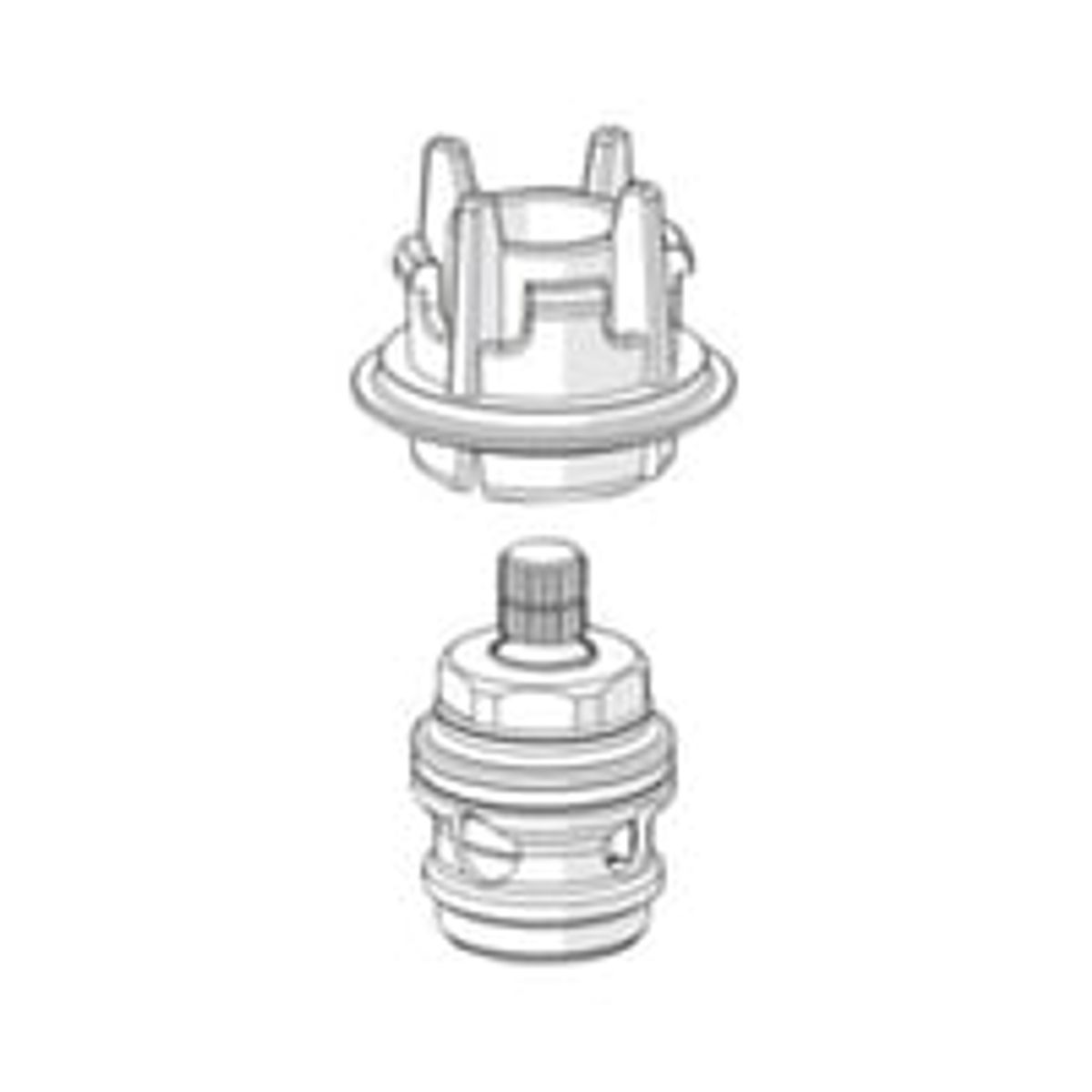 Oras Optima keramisk topstykke kold, kompatibel med 2720F, 2722F, 2725F, 2727F