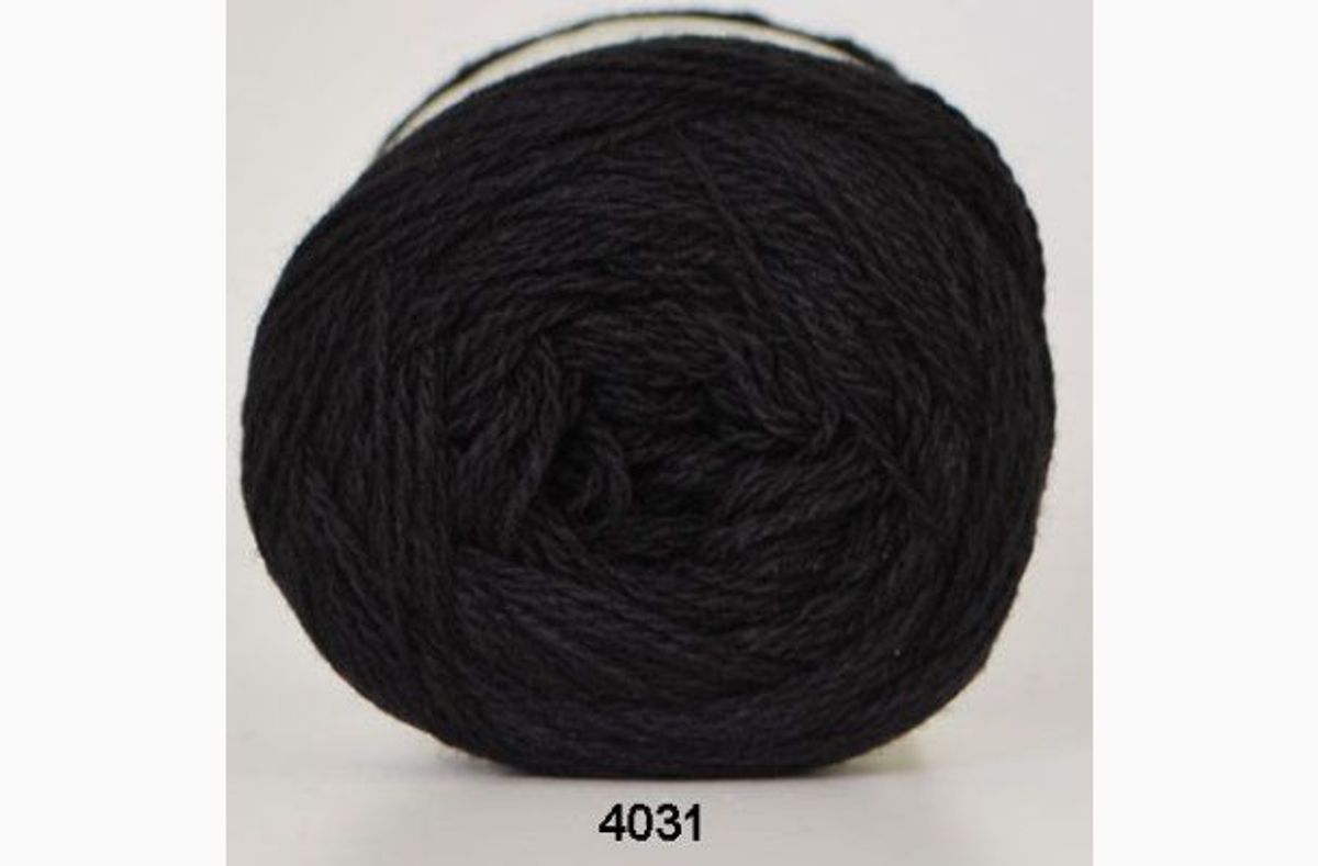 Organic 350 - wool cotton fra Hjertegarn i mange farver - Gots Certificeret - 4031 sort - 45% Bomuld, 55% Merinould