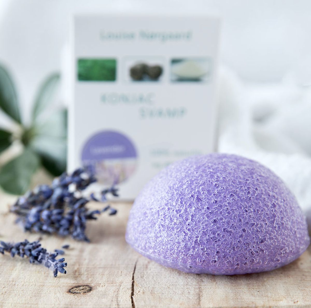 Organic Konjac Lavendel svamp