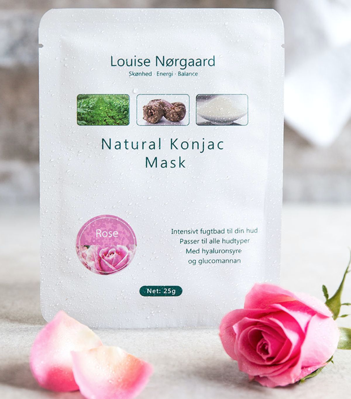 Organic Konjac Rose mask