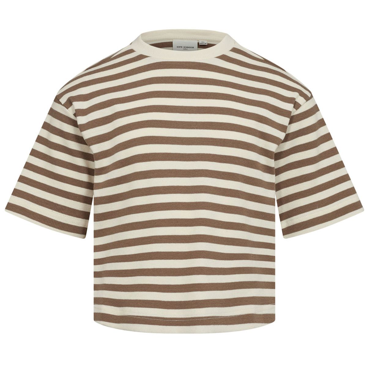 Organic stribet t-shirt (14 år/164 cm)