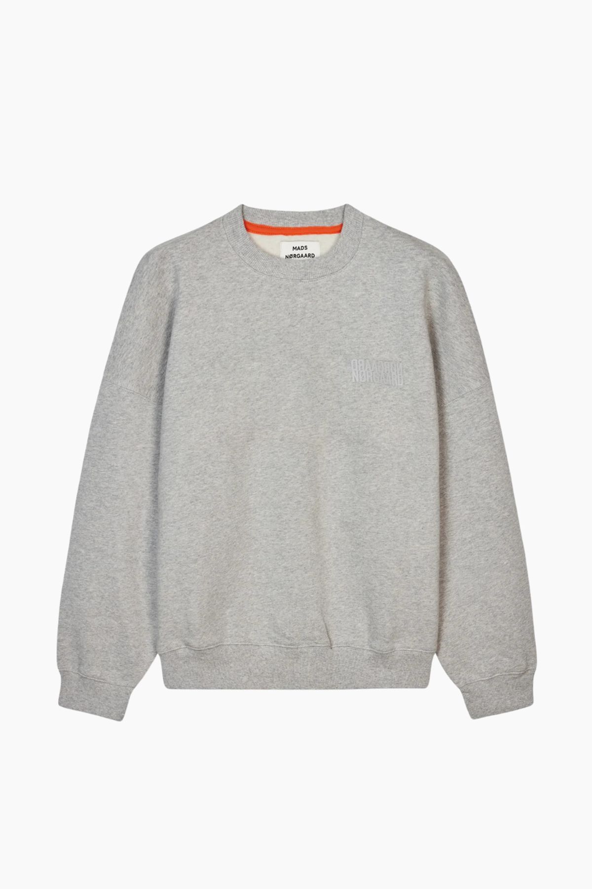 Organic Sweat Atli Sweatshirt - Light Grey Melange - Mads Nørgaard - Grå L