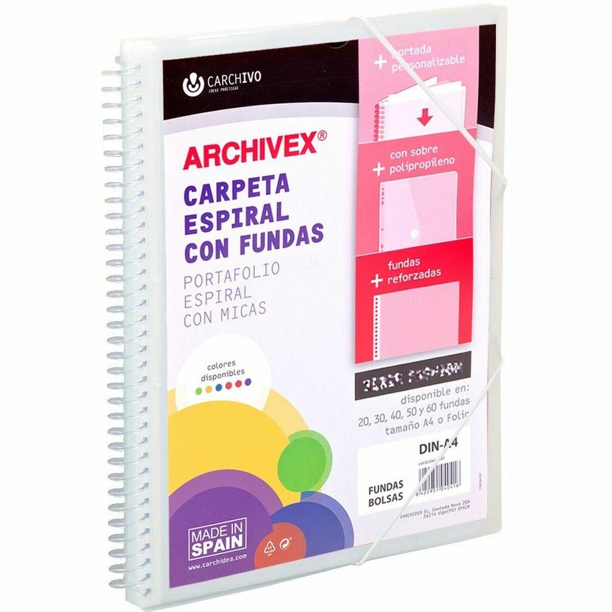 Organiser mappe Carchivo Archivex-Star Gennemsigtig A4