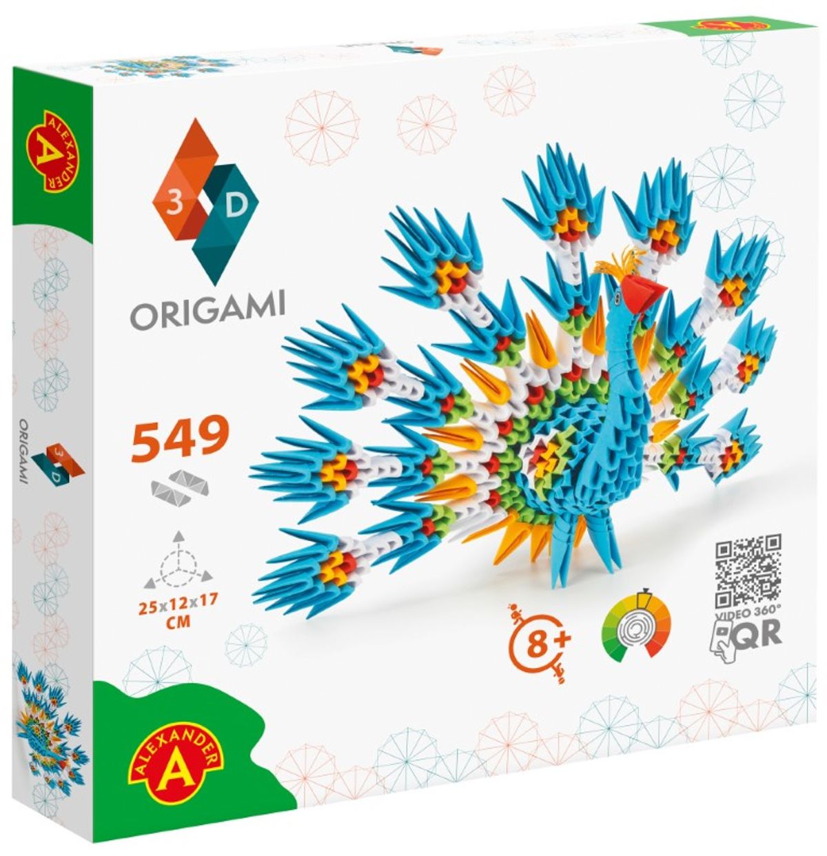 Origami 3D - Påfugl