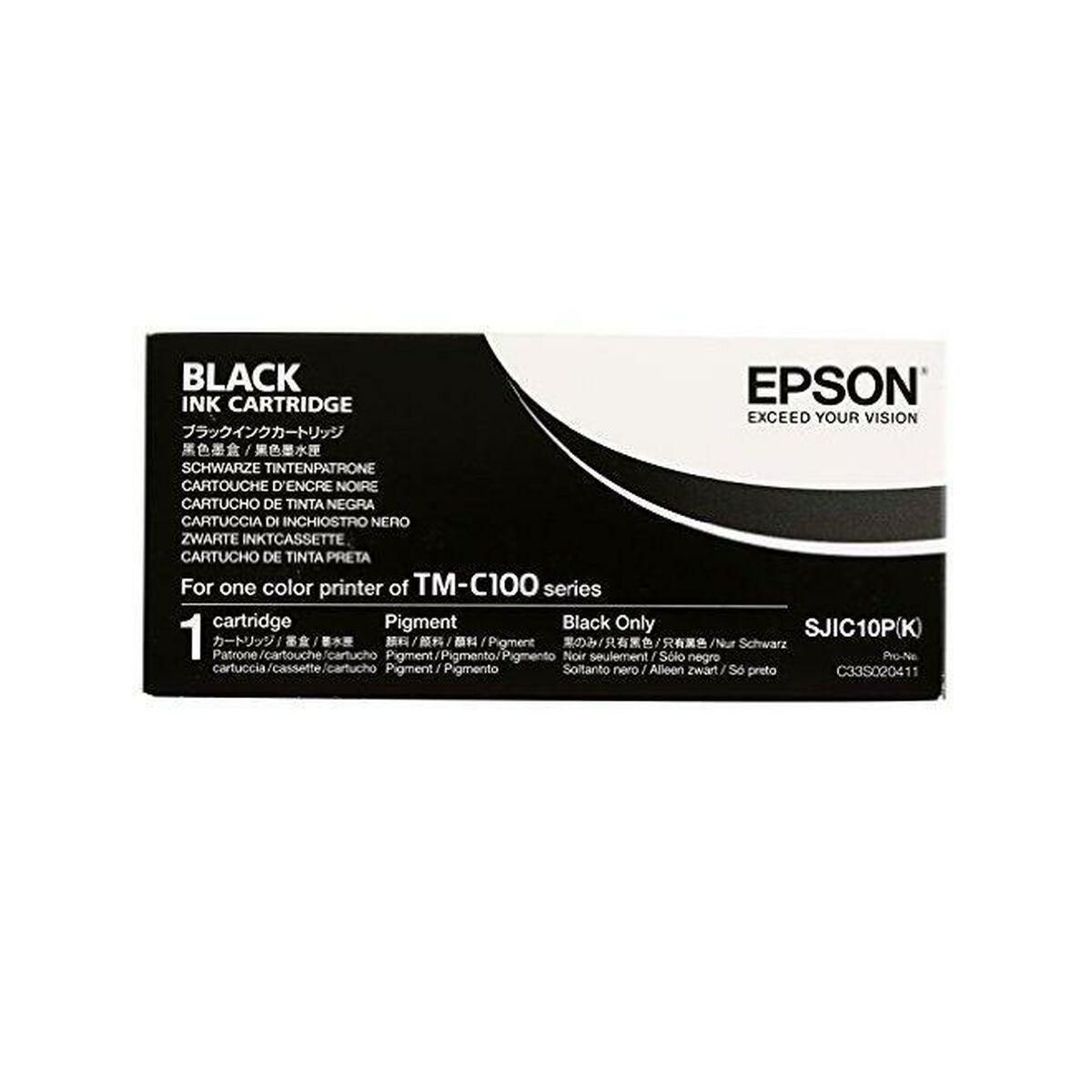 Original blækpatron Epson Cartucho SJIC10P(K) negro Sort