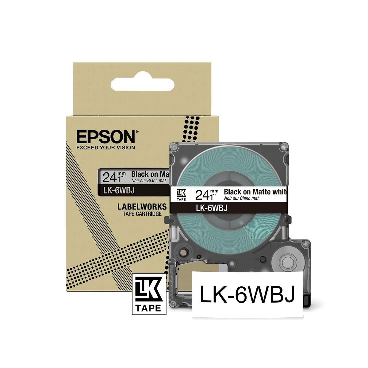 Original blækpatron Epson LK-6WBJ Sort