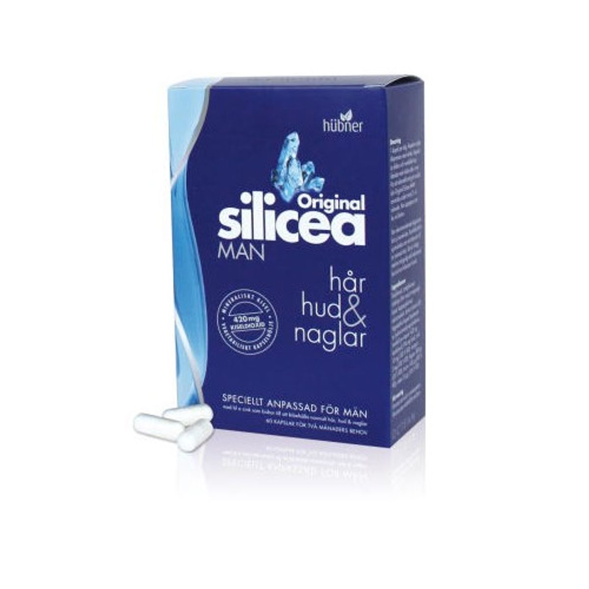 Original silicea MAN hud, hår & negle - 60 styk - Hübner