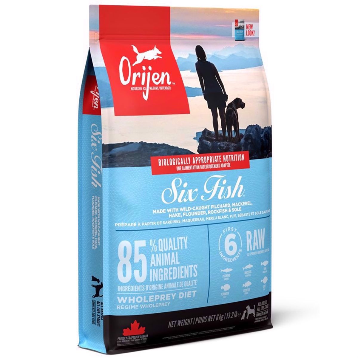 Orijen Six Fish med fisk, 11.4 kg