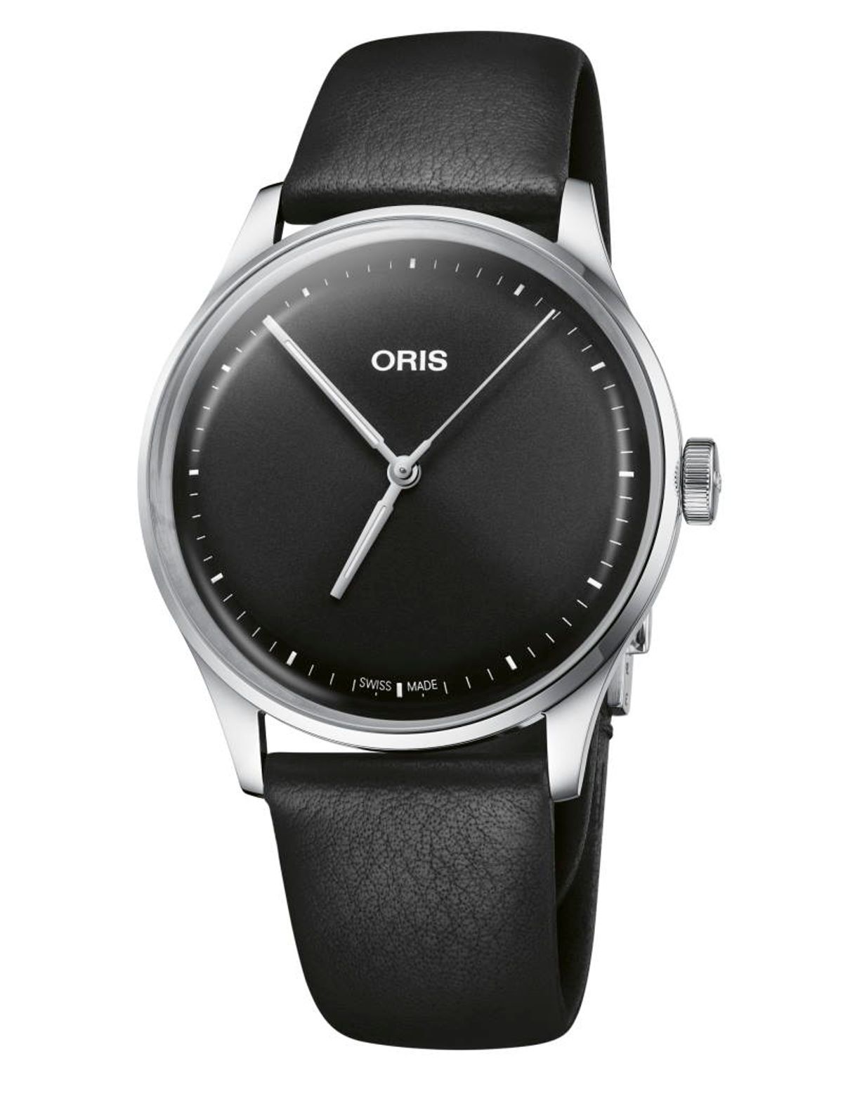 Oris Artelier S i stål med sort rem, Ø 38mm