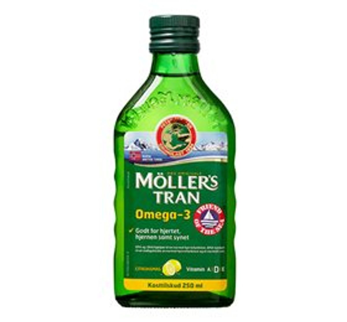 Orkla Møllers Tran med citrus omega 3 &bull; 250ml.