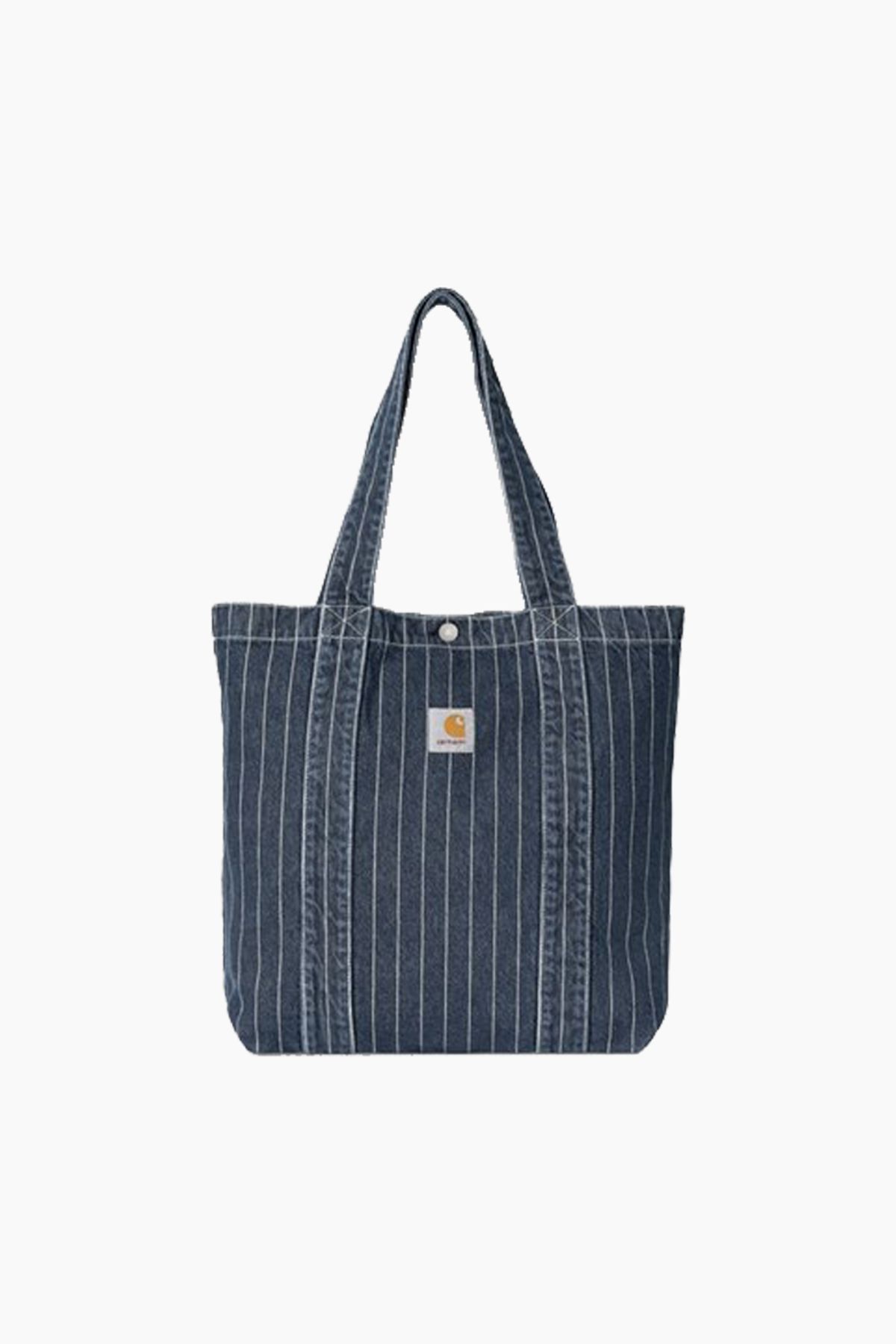 Orlean Tote Bag - Orlean Stripe, Black/White Stone Washed - Carhartt WIP - Stribet One Size