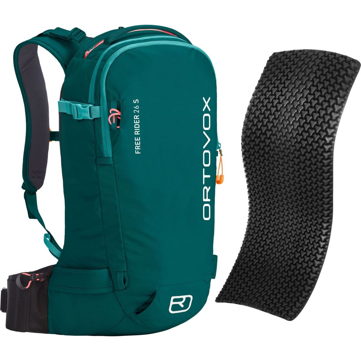 Ortovox Free Rider 26 S + Spine Protector, pacific green