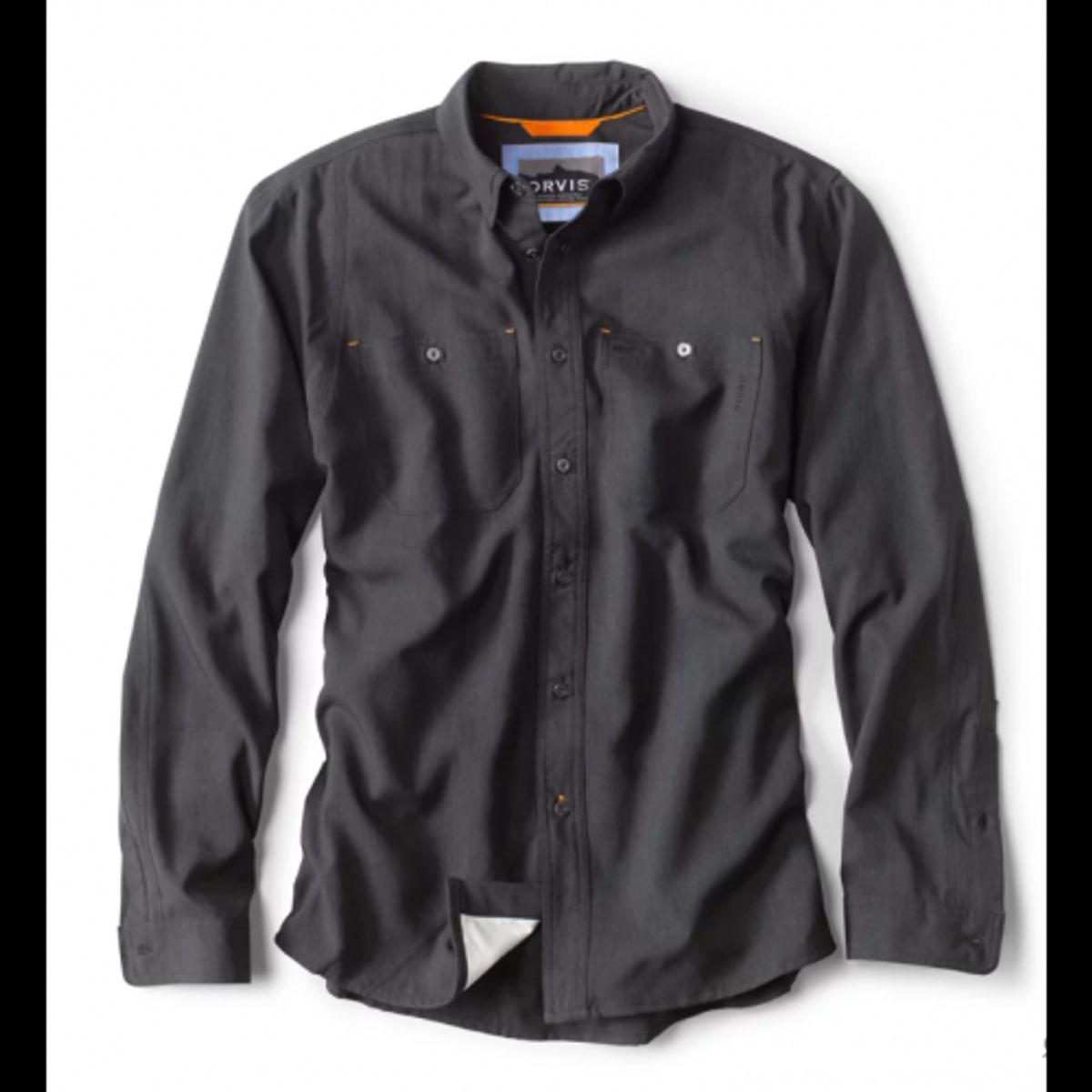 Orvis Tech Chambray LS Work Skjorte Sort