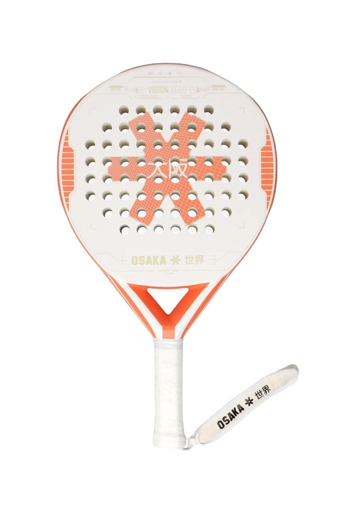 Osaka Vision Aero Control 2023 Padelbat (White/Peach)