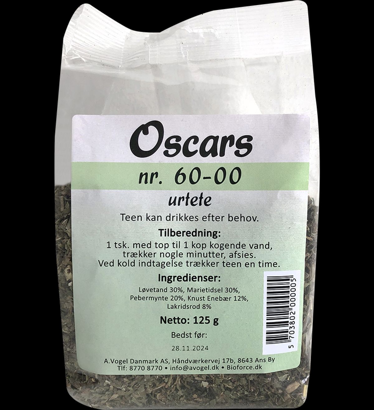 Oscars Urtete 60-00, 125g.