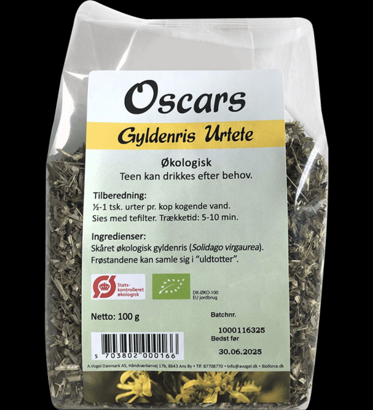 Oscars Økologiske Gyldenris Urtete (100 g)