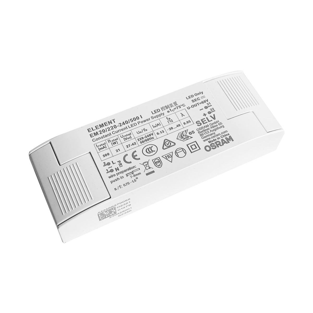 Osram 20W LED driver - 500 mA, 27V-42V