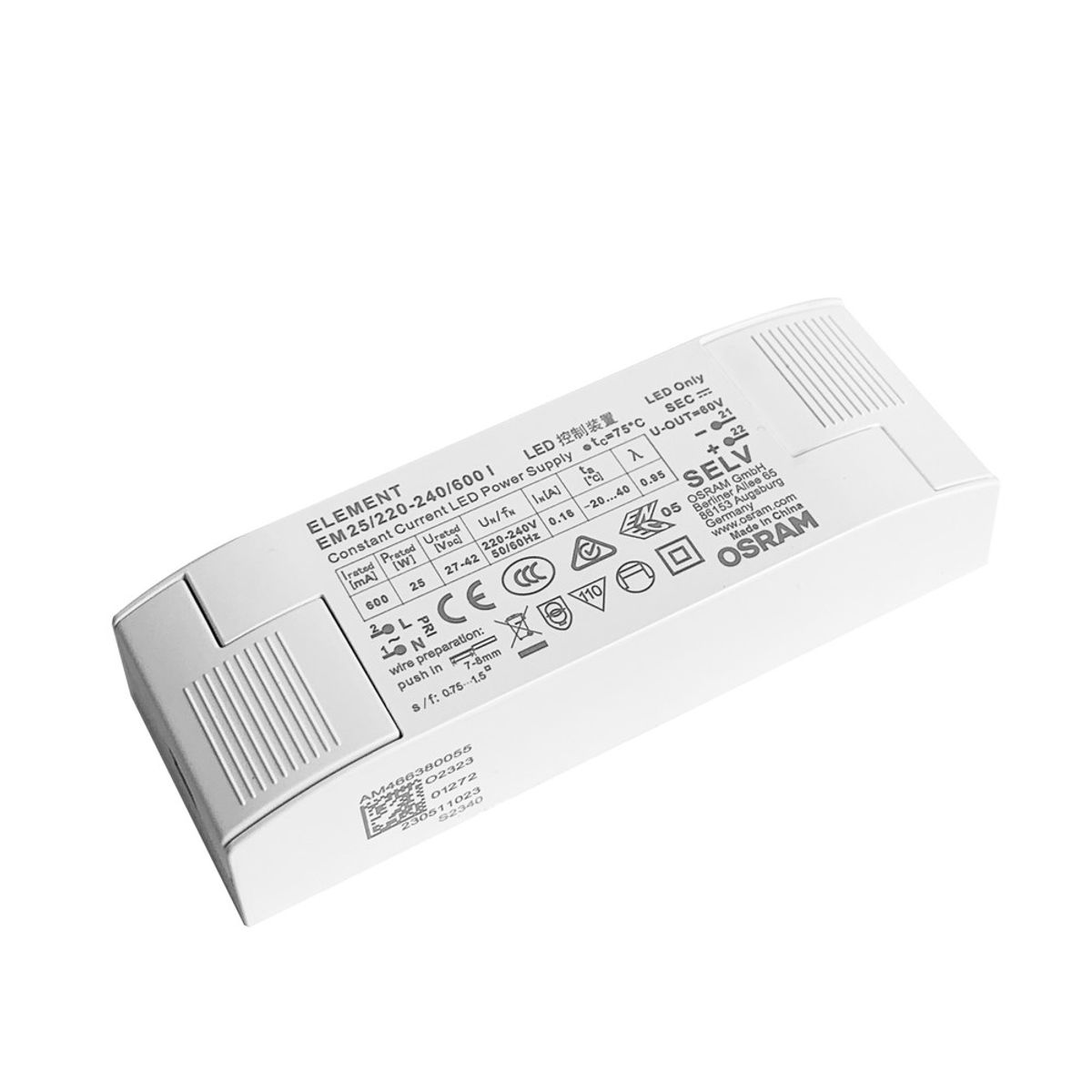 Osram 25W LED driver - 600 mA, 27V-42V