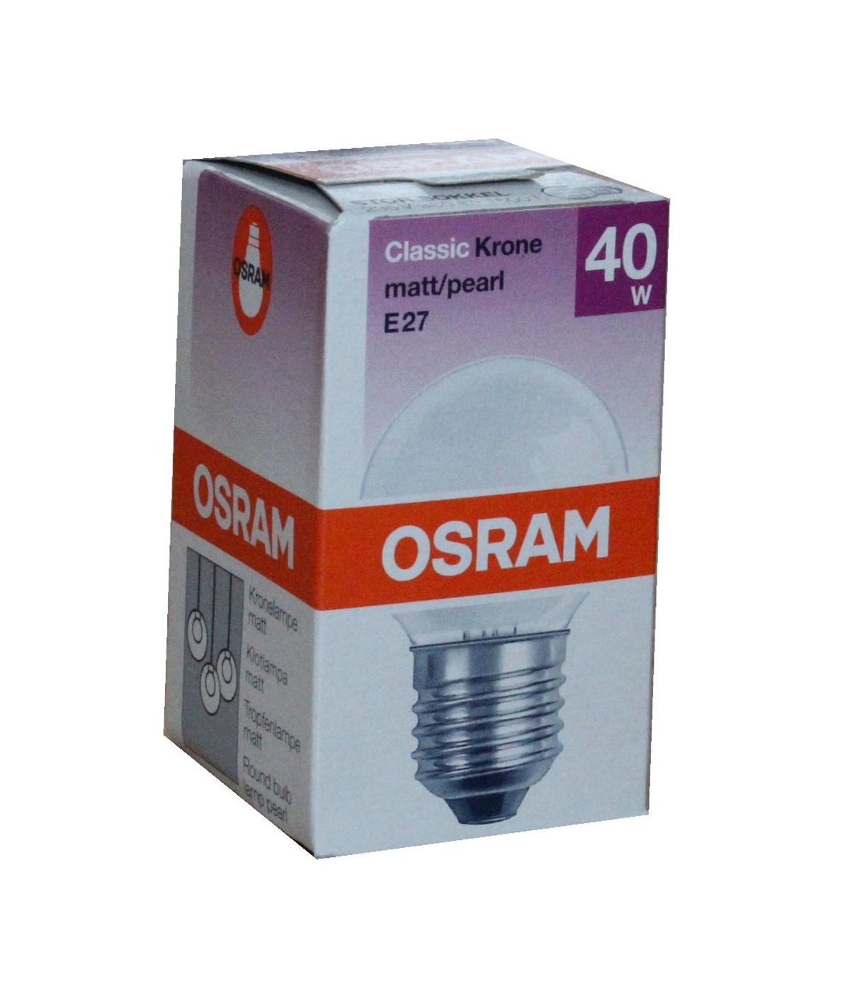 Osram classic krone mat stor sokkel E27 40w