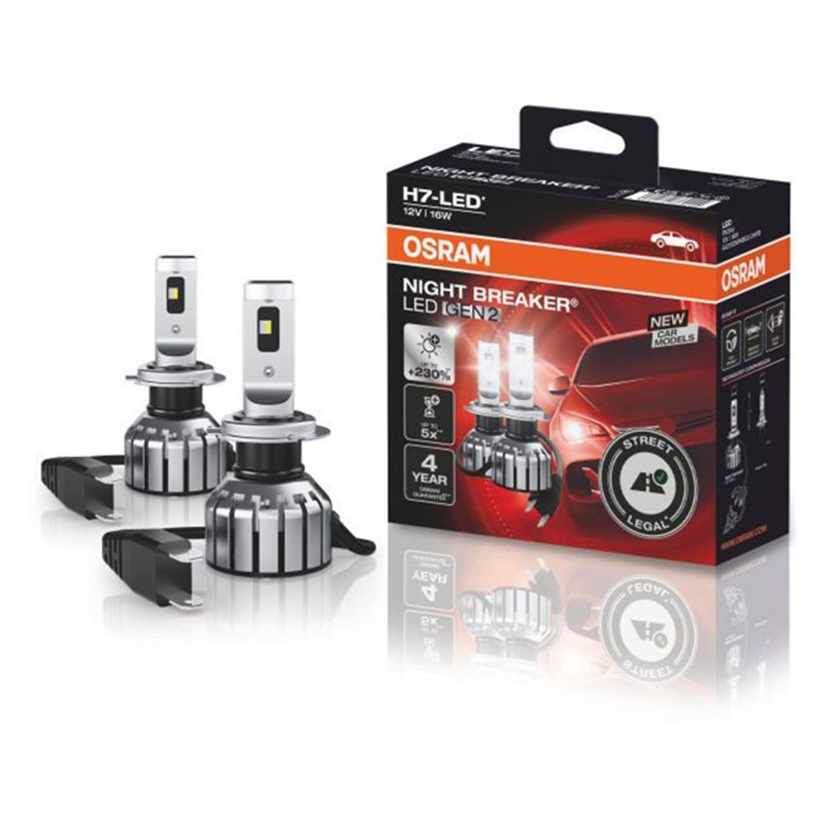 Osram Night Breaker H7-LED G2 2 stk. ECE godkendt - 2 stk.