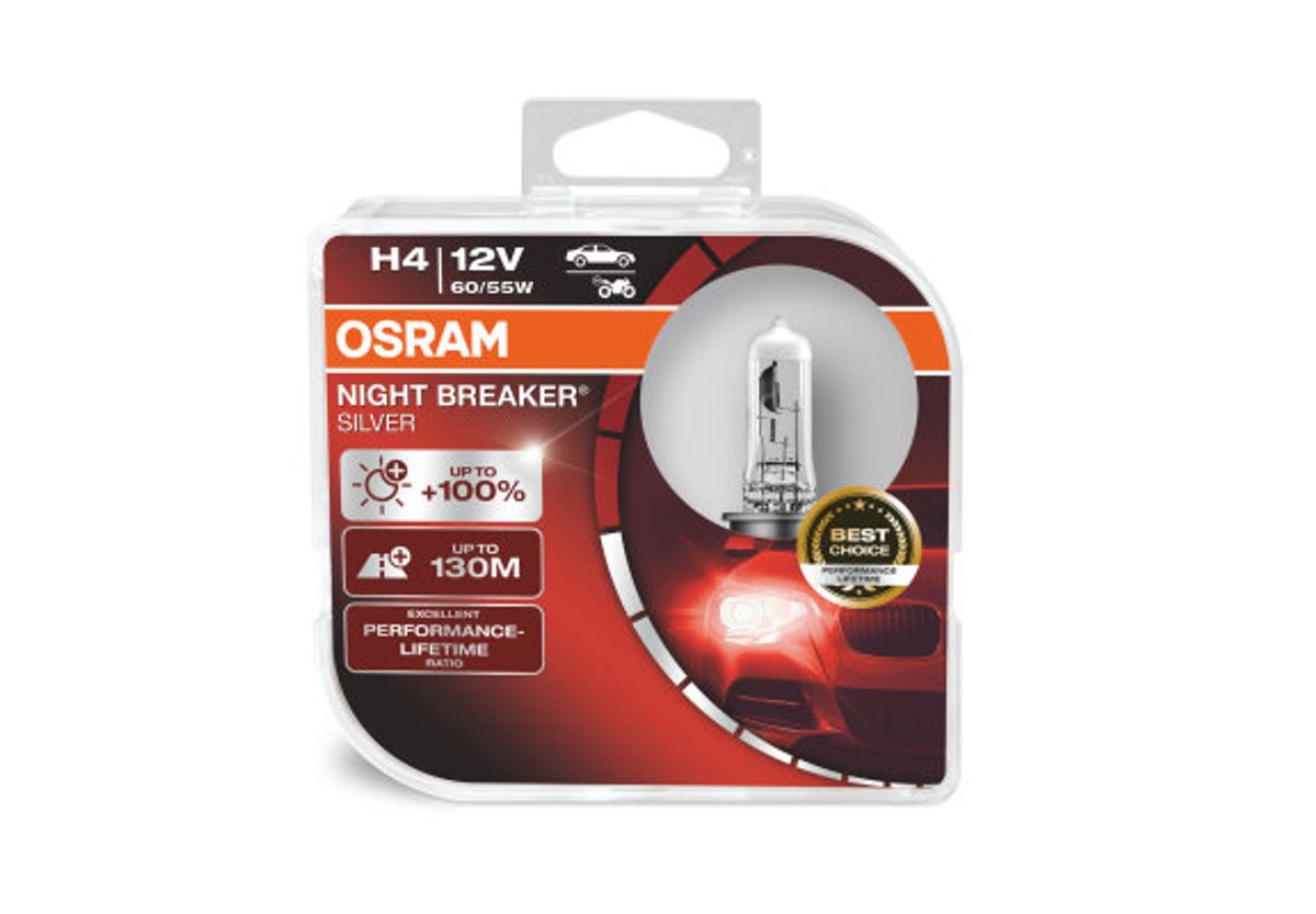 OSRAM Osram NIGHT BREAKER SILVER H4 60/55W 12V P43T HCB2BOX