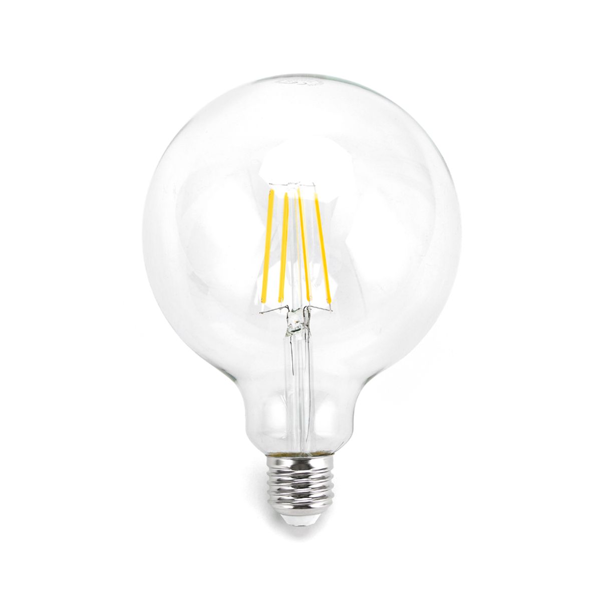 Outlet: G125 E27 8W LED Filament pære - 2700K Klar - Kulør : Varm