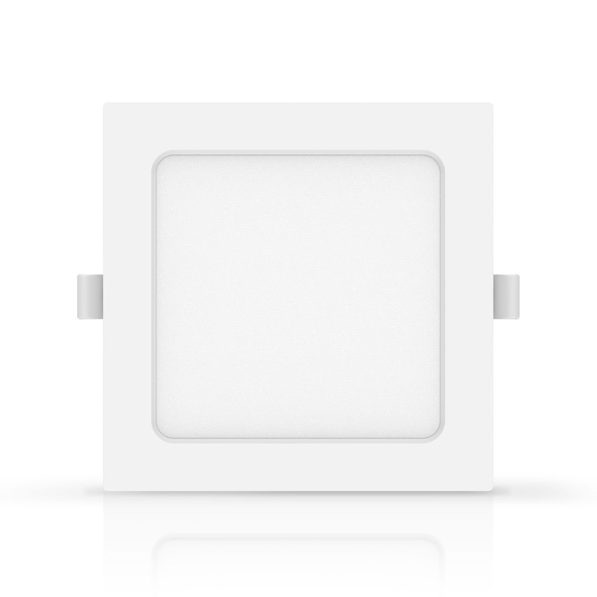 Outlet: LED Downlight Pro, Indbygget Firkantet 9W - Varm Hvid 3000K, Mat Hvid, Plast, 145mm - Kulør : Varm