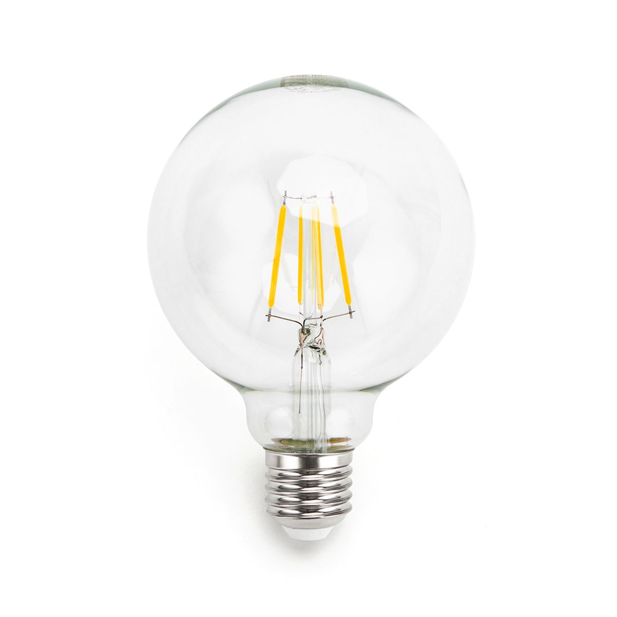 Outlet: LED Filament pære G95 E27 - 8W 2700K Klar - Kulør : Varm