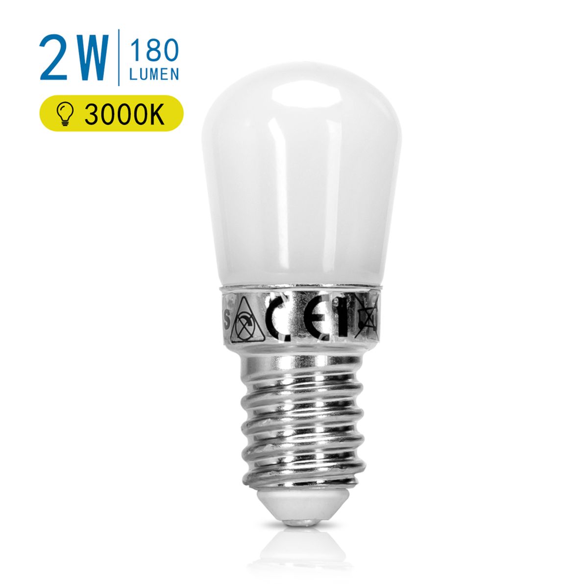 Outlet: LED T22 E14 2W, 3000K - Kulør : Varm