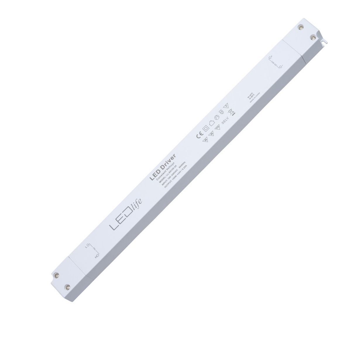 Outlet: LEDlife 150W strømforsyning - 24V DC, 6,25A, flicker free, IP20 indendørs