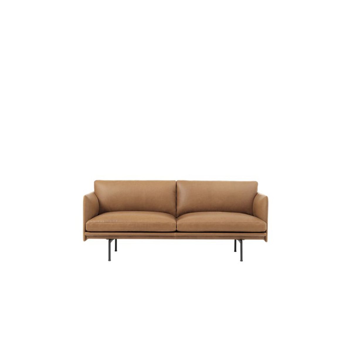 Outline 2 pers. sofa fra Muuto (Cognac Refine leather)