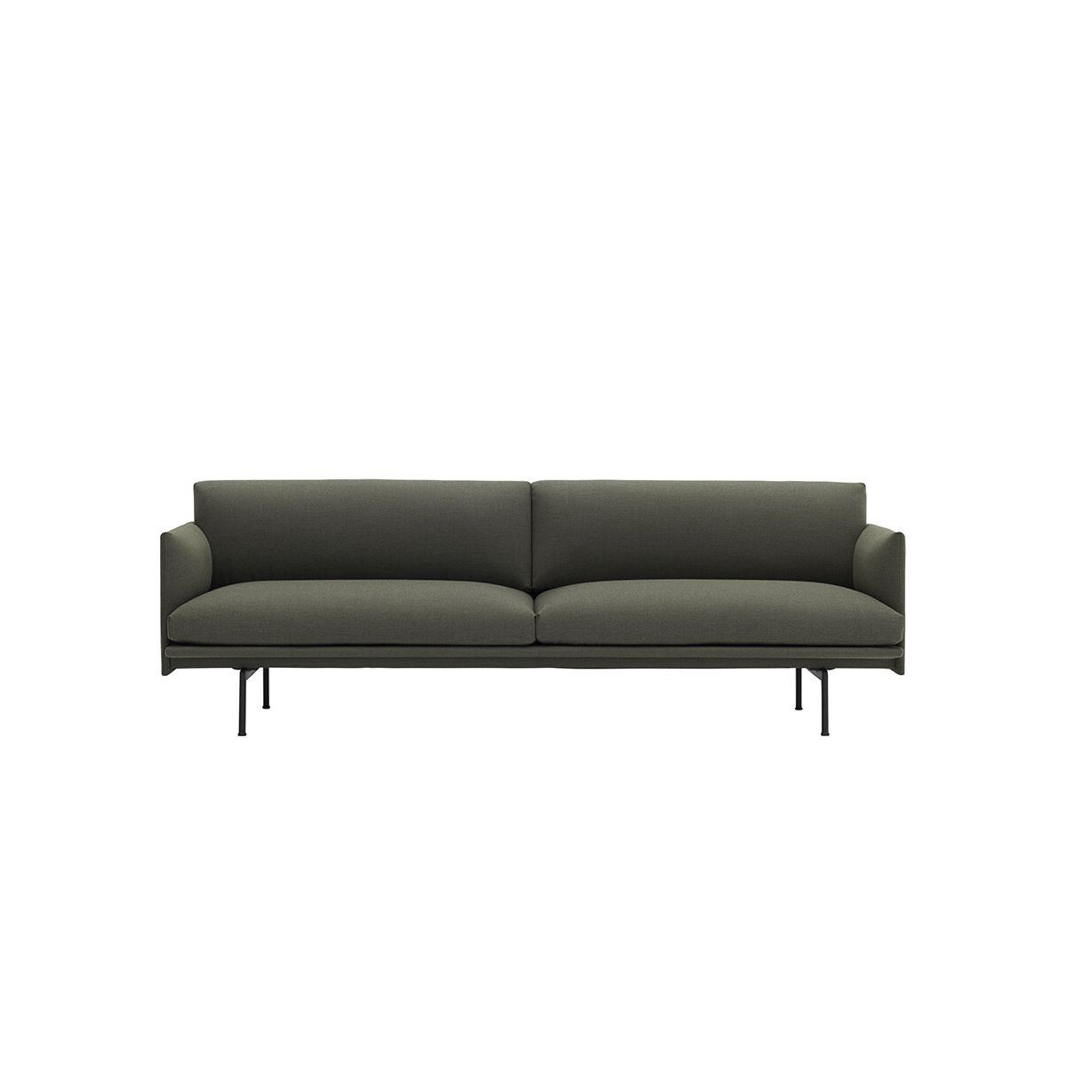 Outline 3 pers. sofa i Fiord 961 tekstil fra Muuto