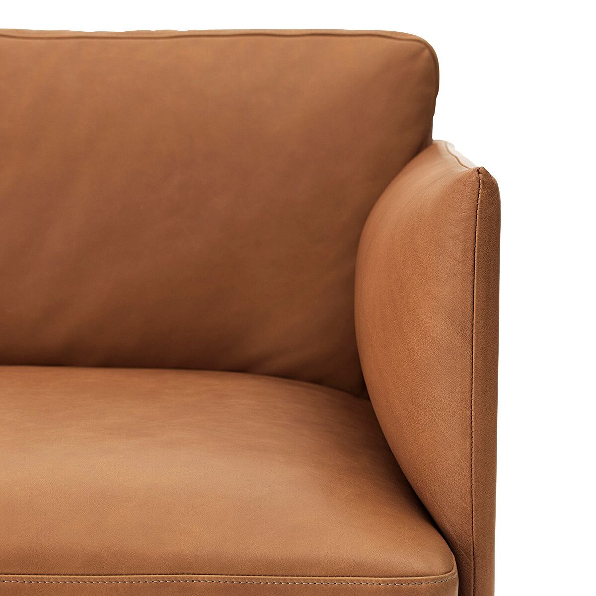 Outline sofa / Chaiselongue fra Muuto (chaiselong, højre, Cognac Refine leather)