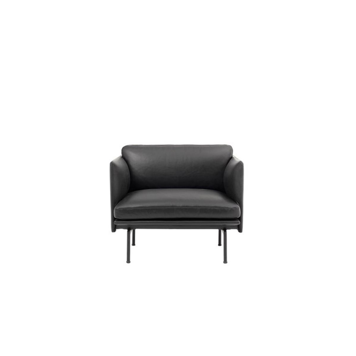 Outline Studio Chair fra Muuto (Black Refine leather)