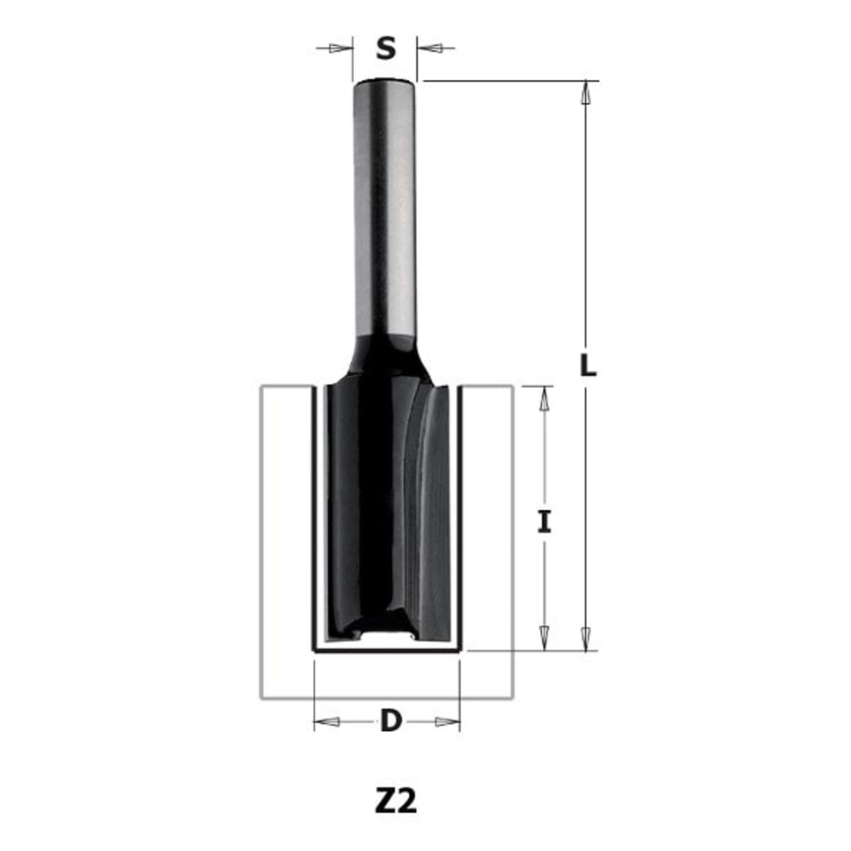 Overfræsebor HM 12x20/51 K8 C