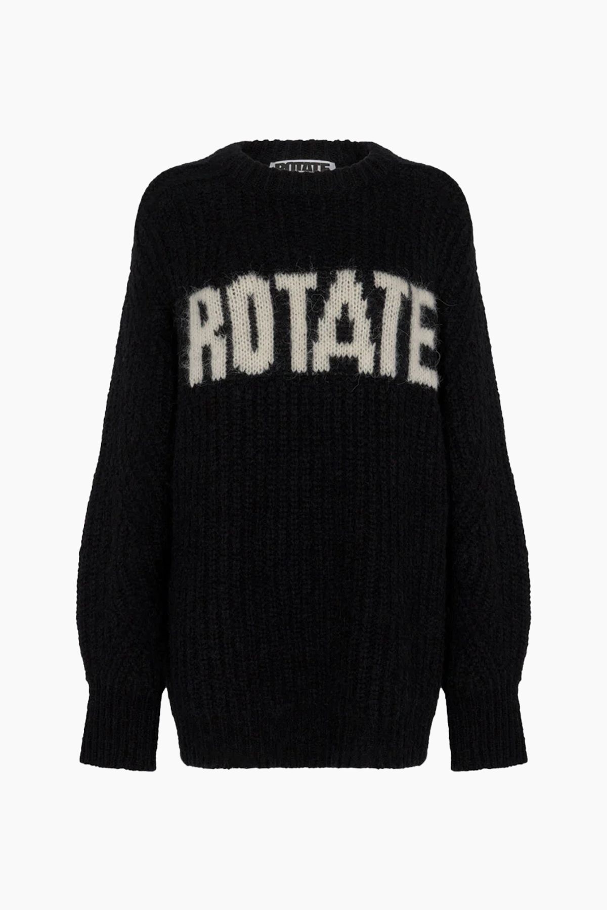 Oversized Logo Jumper - Black - ROTATE - Sort L