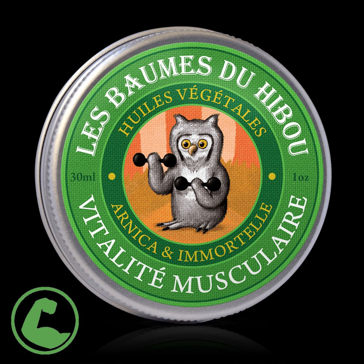 OWL BALM MUSCLE VITALITY - MUSKELØMHED - PLEJENDE ØKOLOGISK SHEA BUTTER & ARNICA - balsam - Les Baumes du Hibou - StudioBuus