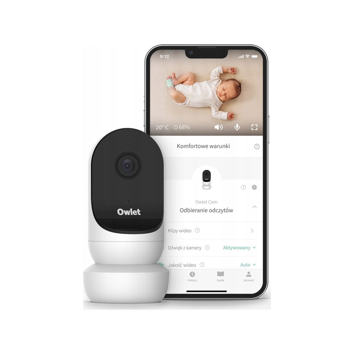 Owlet Cam 2 Smart Hd Video Baby Monitor, White