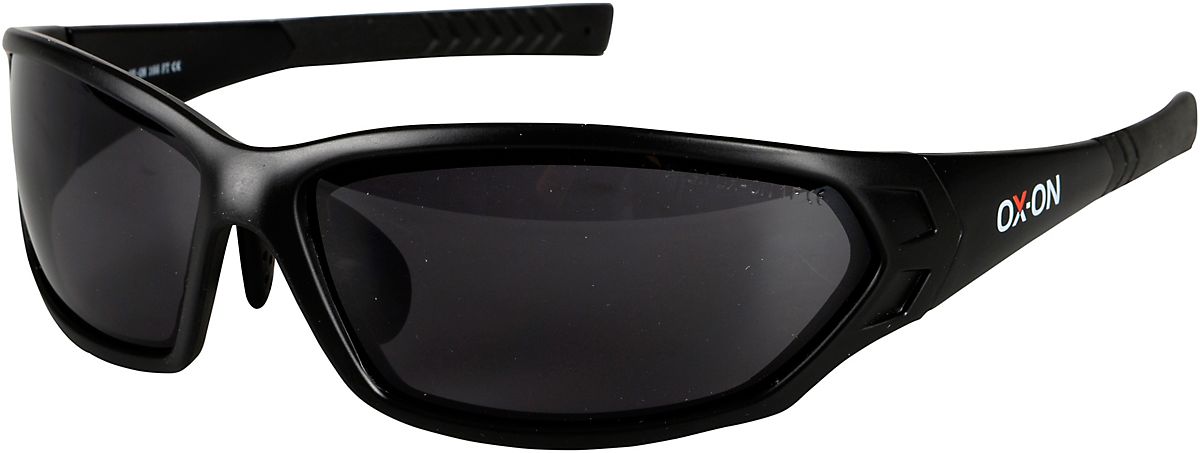 OX-ON Eyewear sikkerhedsbrille mørk Fleksible brillestænger, anti slip, anti rids, slagsfast