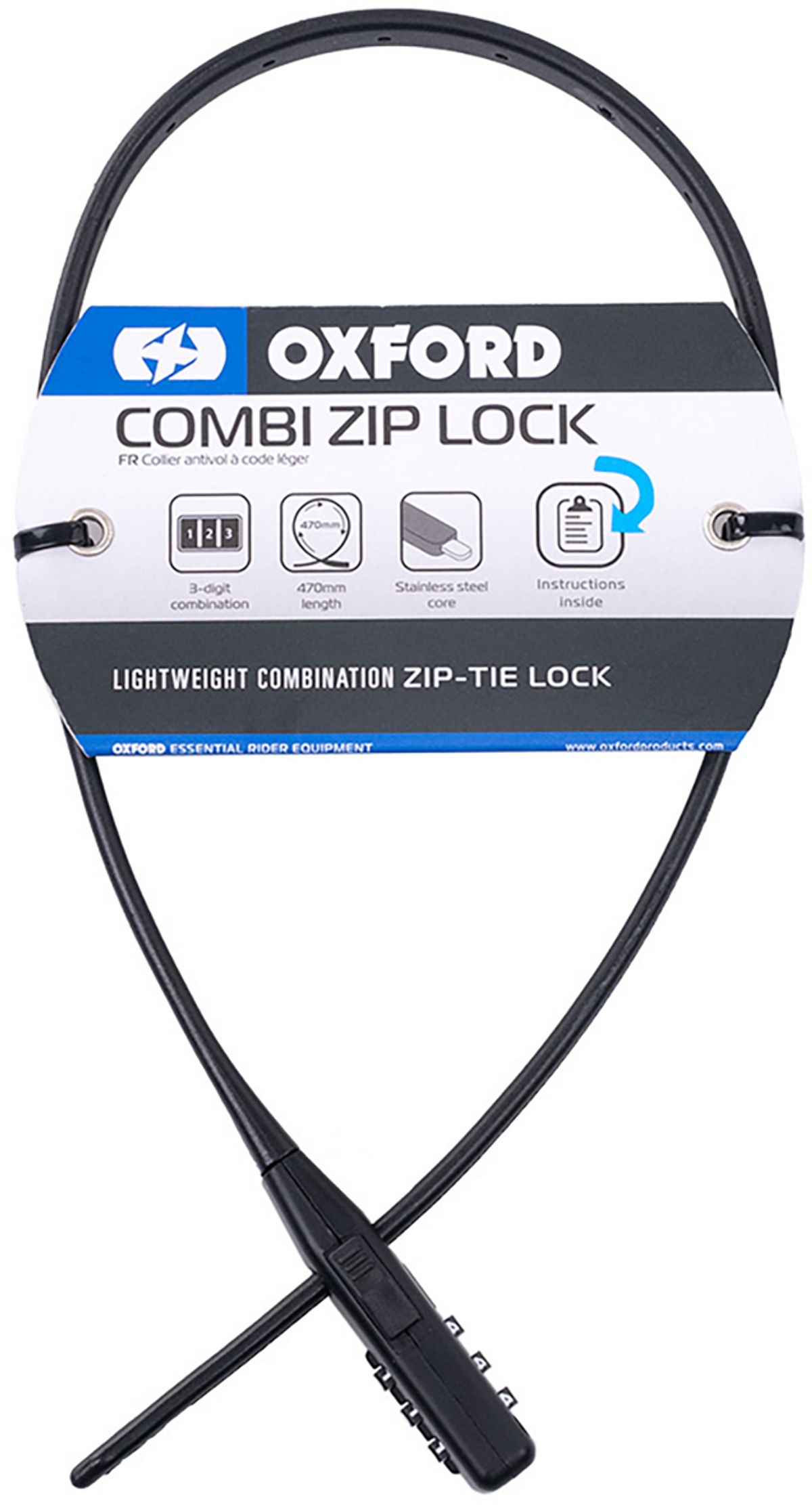 OXC Combi Zip Lock Café Lås - Sort