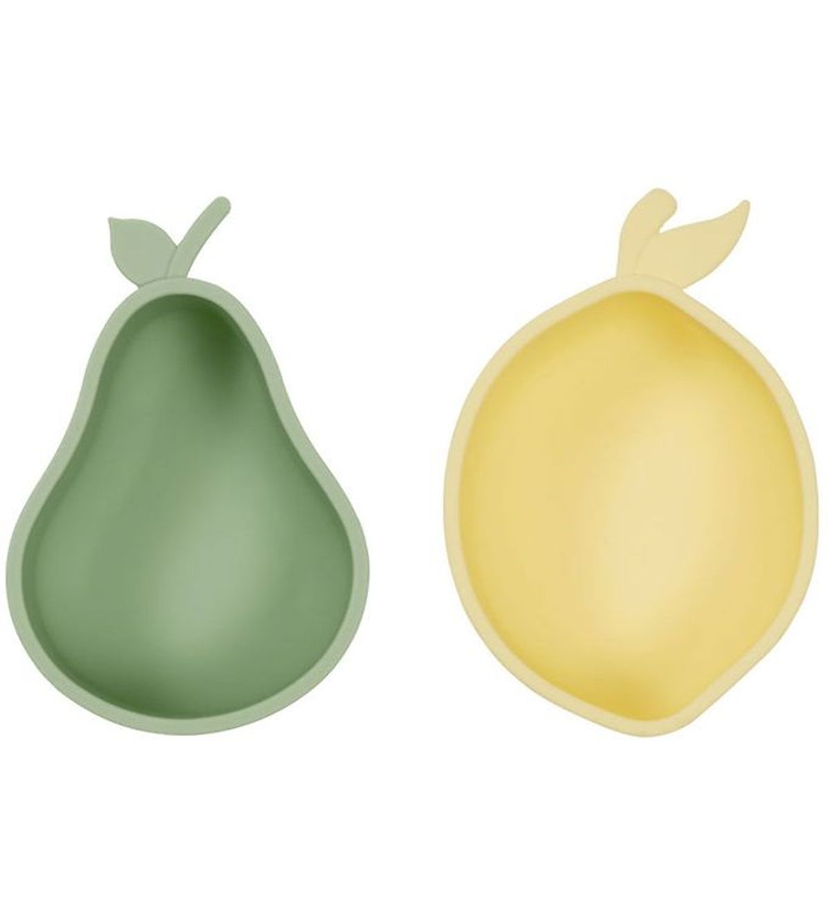 OYOY Snackskåle - 2-pak - Silikone - Lemon & Pear - Yellow/Green