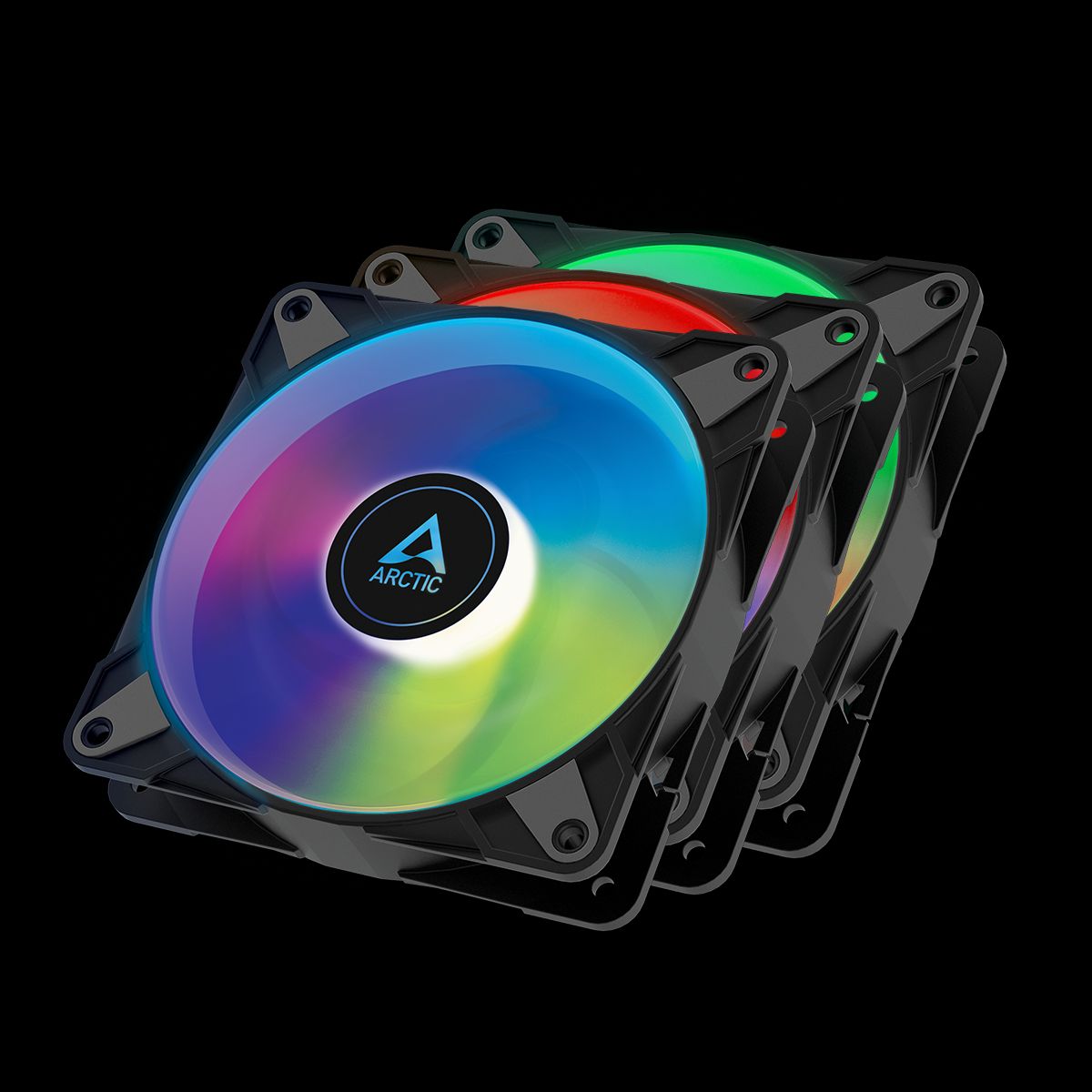 P12 Arctic PWM PST A-RGB Black 3 Pack