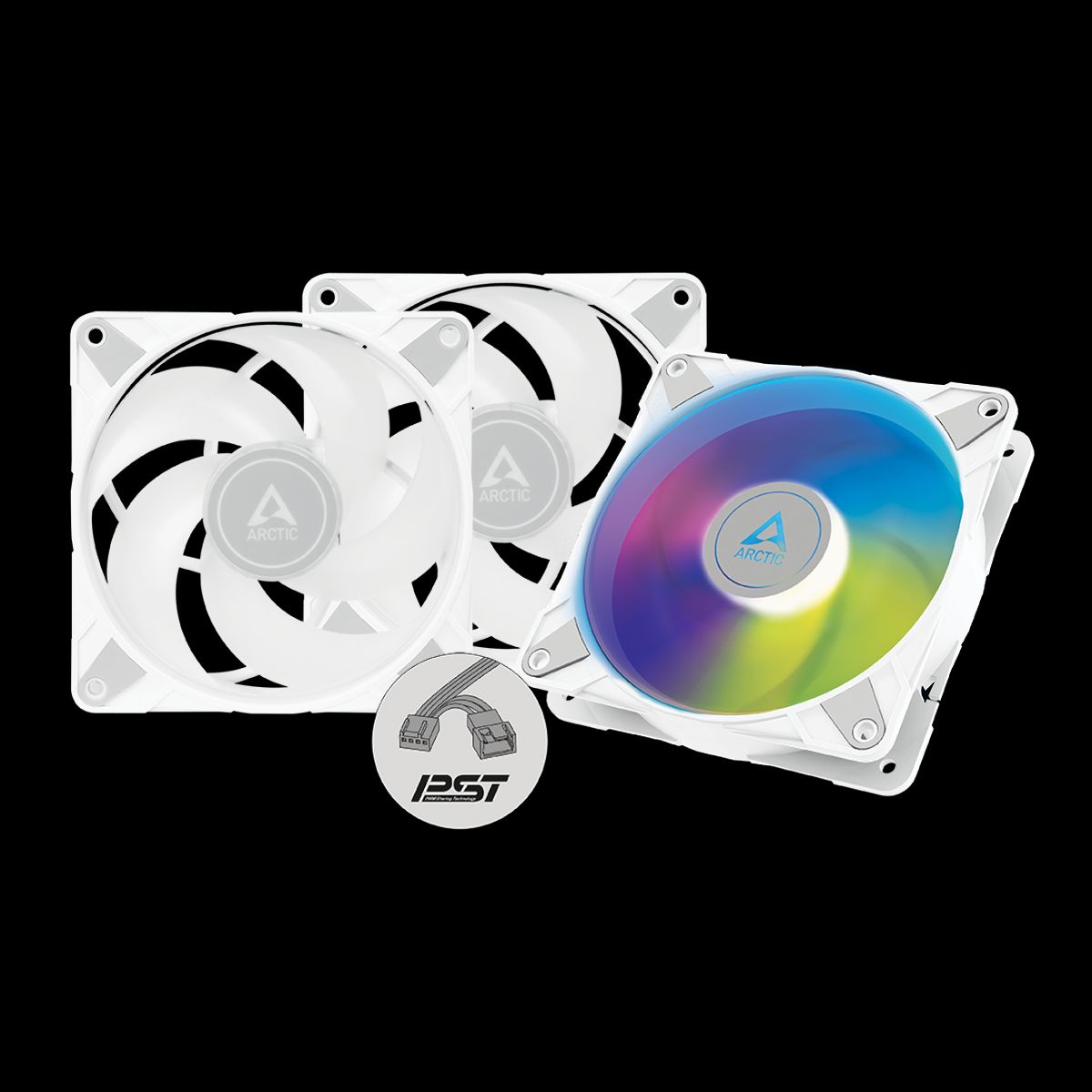 P12 Arctic PWM PST A-RGB White 3 Pack