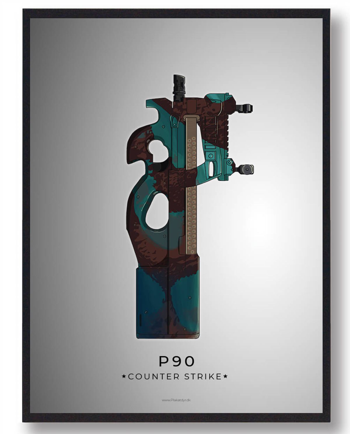 P90 - CS gamerplakater (Størrelse: L - 50x70cm (B2))