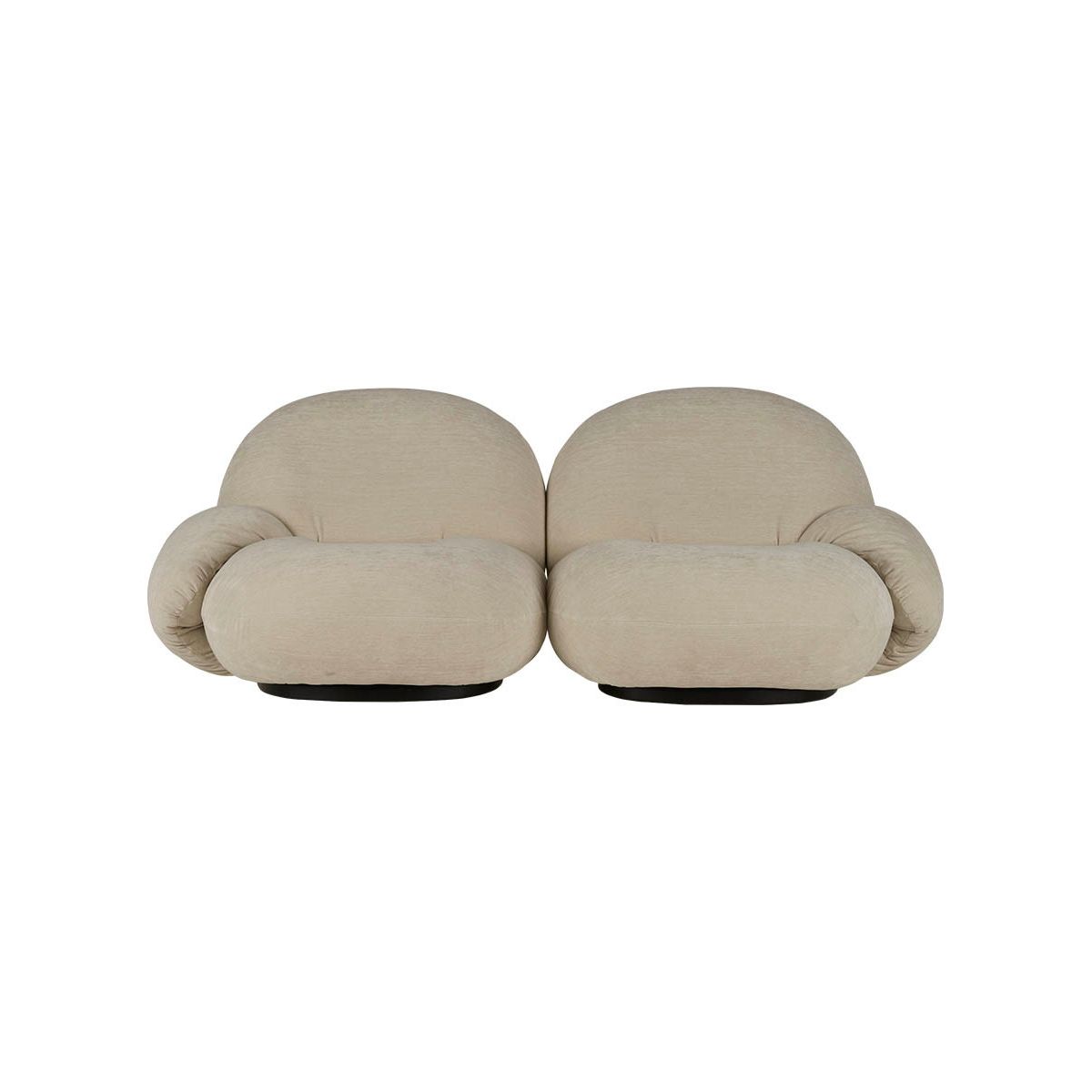 Pacha Sofa 2-seater w. Armrest fra GUBI (Prisgruppe 2, Pearl Gold)