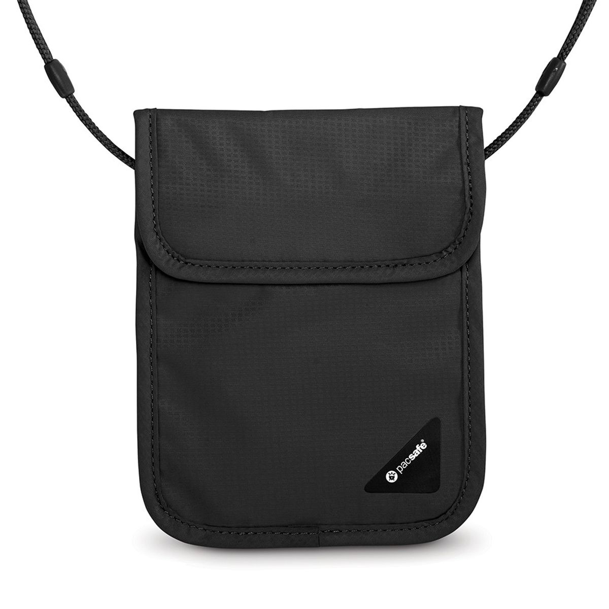 Pacsafe Pengekat Coversafe X75 neck pouch BLACK