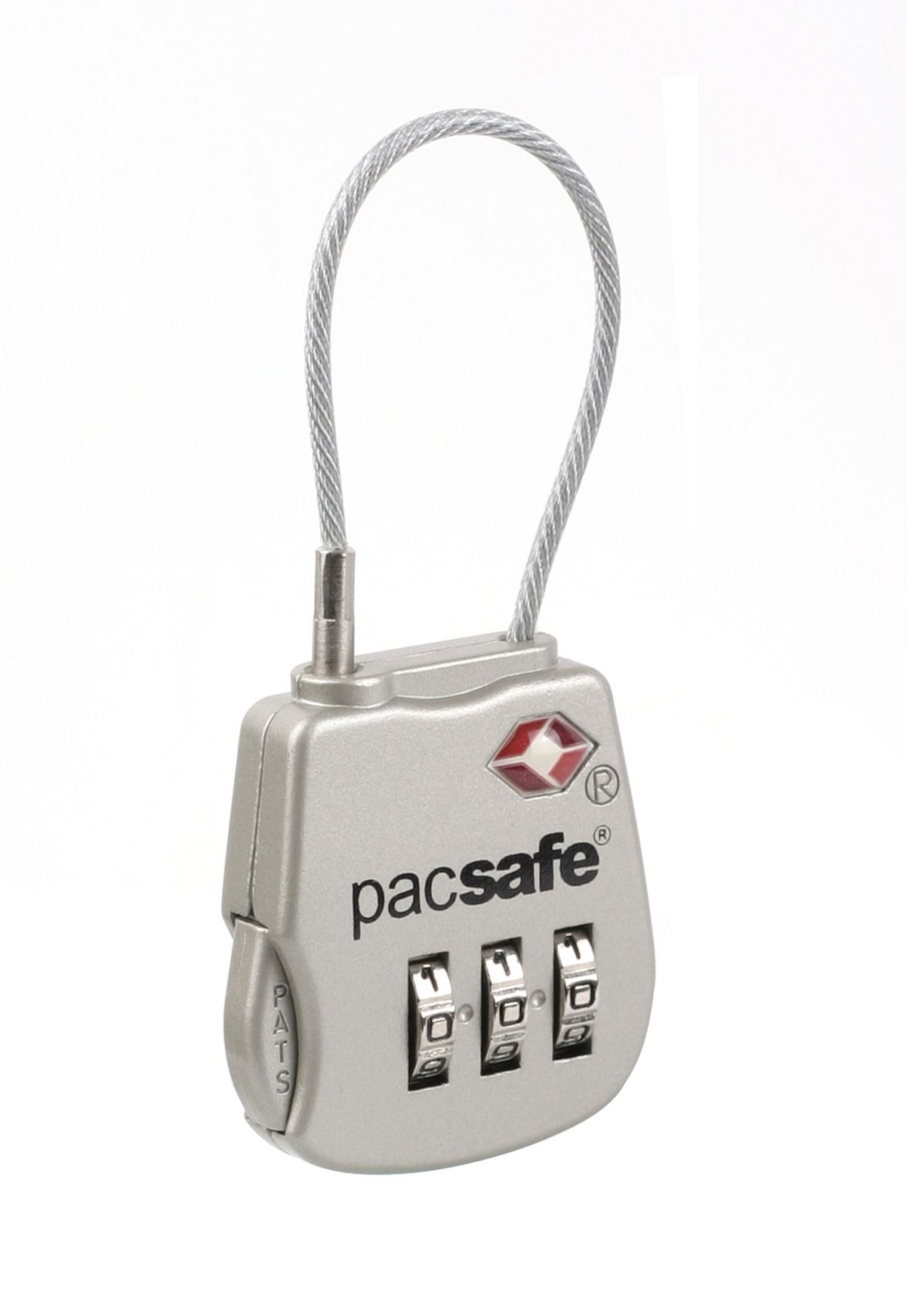 Pacsafe Prosafe 800 TSA kode wirelås SILVER