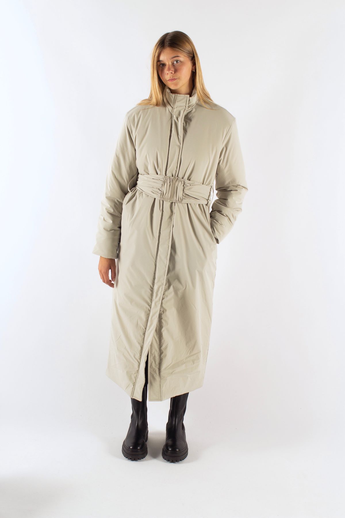 Padded Coat- Dusty Olive Grey - Han Kjøbenhavn - Grøn S