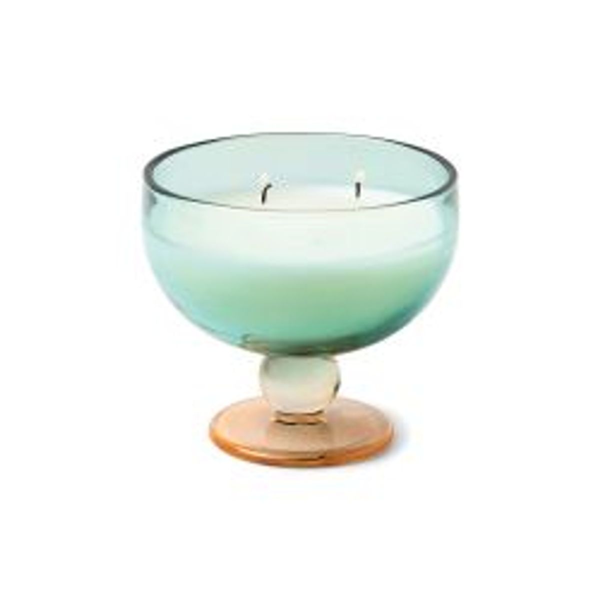 Paddywax Candle Glass Goblet Teal/orang - Duftlys