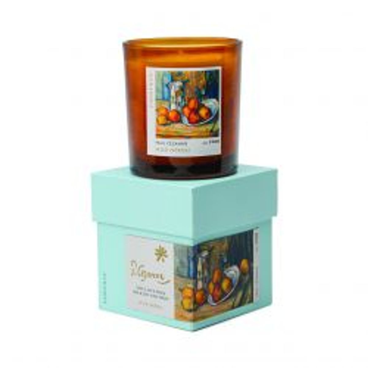 Paddywax Impressionist 6oz/170g Glass Candle - Cezanne still Life With Milk Jug & Fruit - Duftlys